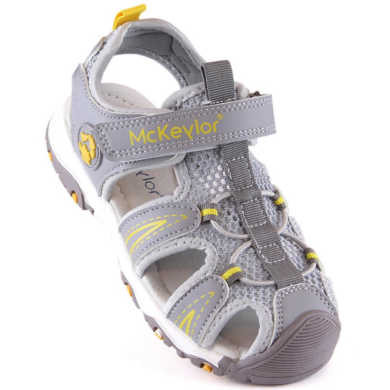 Gray McKeylor 47702 sandals for boys with velcro grey 1