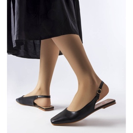 Black closed-toe sandals 1