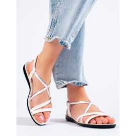 Vinceza women's white sandals 2