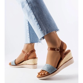 Miami blue wedge sandals 1