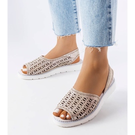 Rainy silver openwork sandals 1