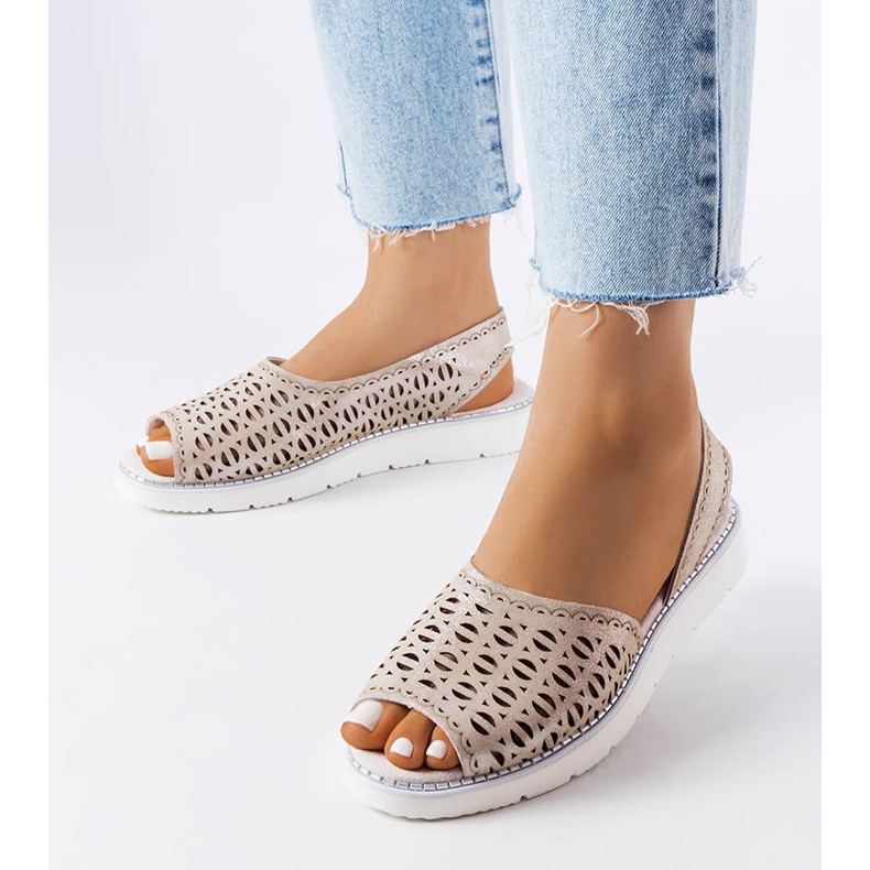 Rainy silver openwork sandals 1