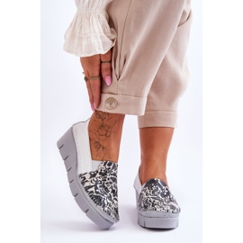 Leather Wedge Sneakers Maciejka 5814A-11 White-Black 1