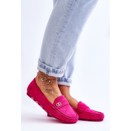 Castelo Fuchsia Suede Slip-On Loafers pink 8