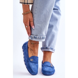 Castelo Blue Suede Slip On Loafers 1