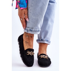 Women's Suede Loafers Black Sorento 1