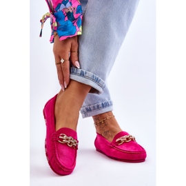 Women's Slip-on Suede Loafers Fuchsia Sorento pink 2