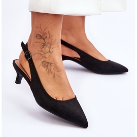 Low Peep Toe Pumps Black Lia 2