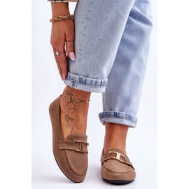 Carly Beige Classic Slip On Loafers 1
