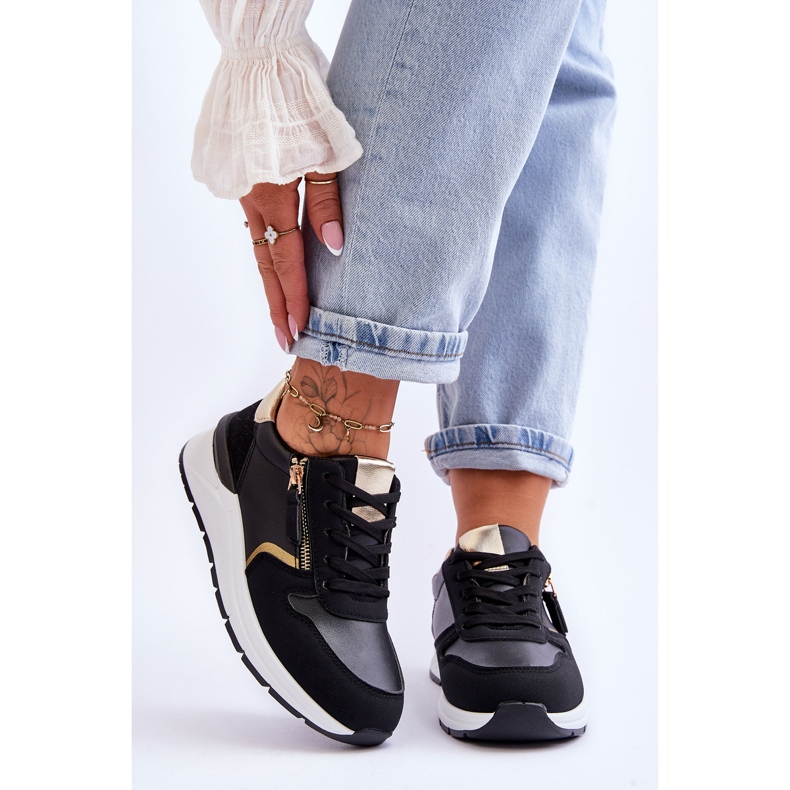 PG1 Women's Sports Shoes With Zipper Black Larisa 1