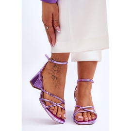Fashionable Felisa Violet High Heel Sandals 1