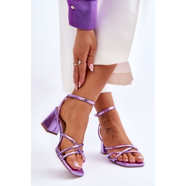 Fashionable Felisa Violet High Heel Sandals 2