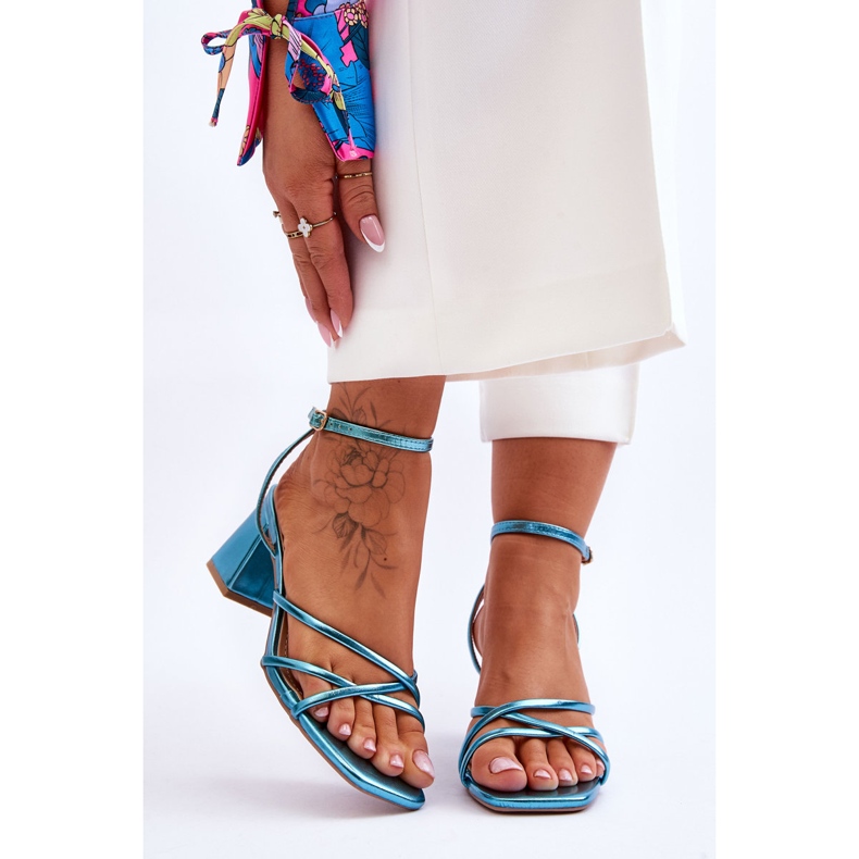 Fashionable Felisa Blue High Heel Sandals 1