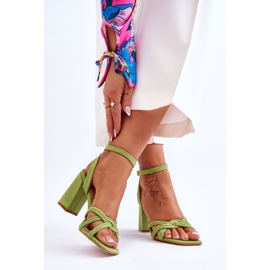Classic Suede Sandals Green Bernett 2
