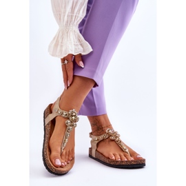 Flip Flops Sandals On Cork Platform Golden Naomi 2