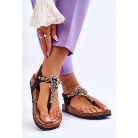 FB2 Flip Flops On Cork Platform Black Naomi 2