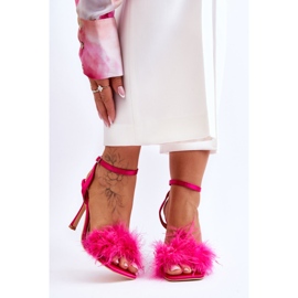 FB2 Women's Fuchsia Tiffany Feather Sandals pink 1
