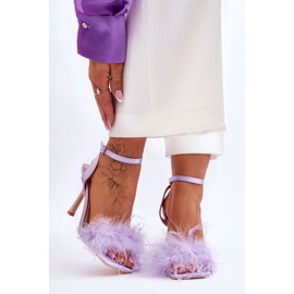 FB2 Women's Purple Tiffany Feather Sandals 2