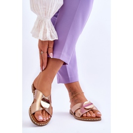 Vinceza Women's Golden Kenley Flat Heels 2