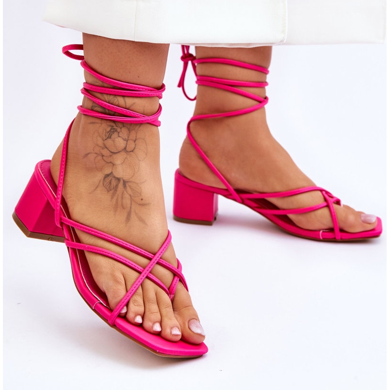 Tied Sandals Pink High Heels Secret Love 2 Tied Sandals Pink High Heels Secret Love 2