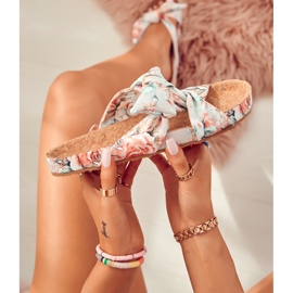 Classic Slippers With Flowers Big Star JJ274703 Light gray grey 4