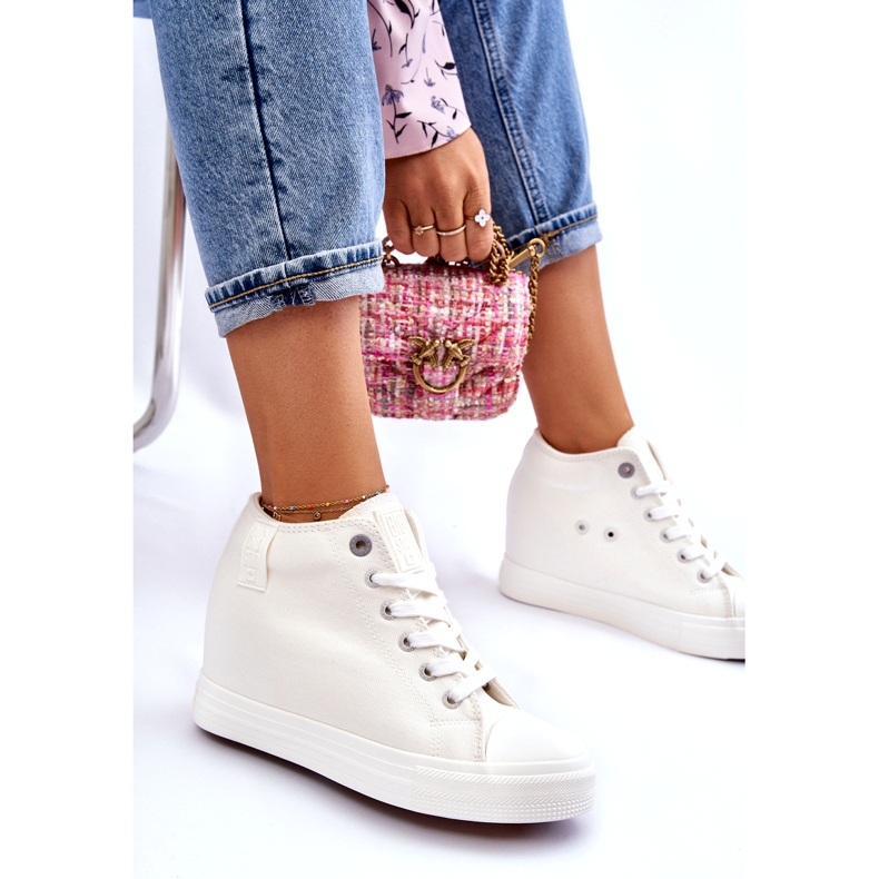 Hidden Wedge High Sneakers Big Star LL274035 White 4
