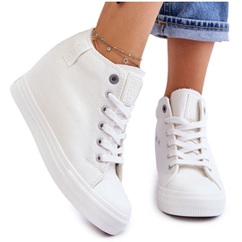 Hidden Wedge High Sneakers Big Star LL274035 White 6
