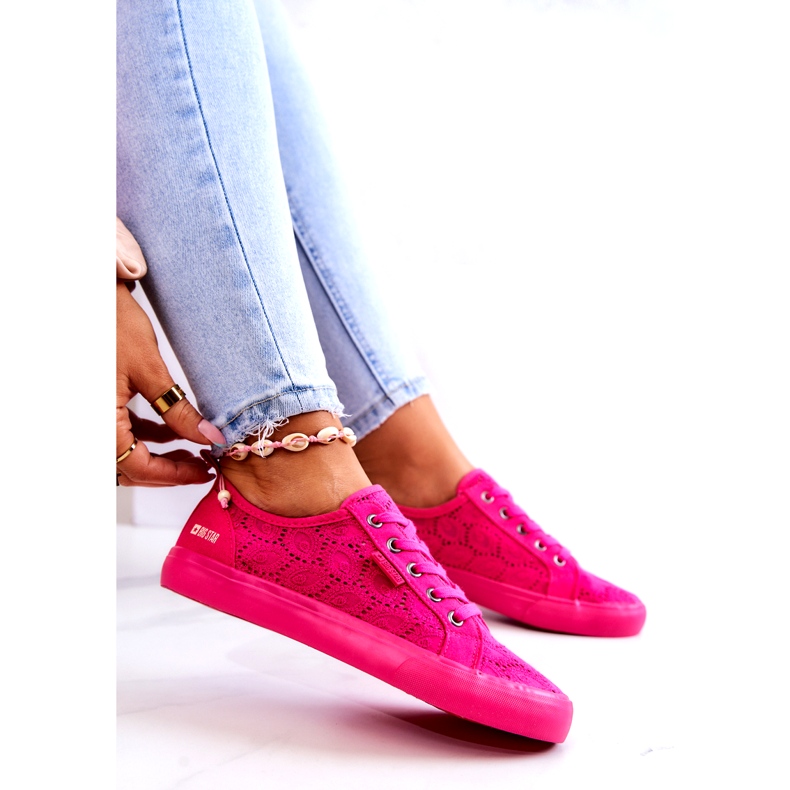 Openwork Sneakers Big Star JJ274060 Pink 7 Openwork Sneakers Big Star JJ274060 Pink 7