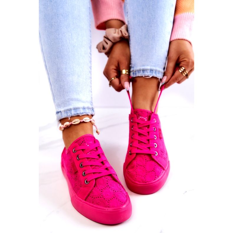 Openwork Sneakers Big Star JJ274060 Pink 1 Openwork Sneakers Big Star JJ274060 Pink 1