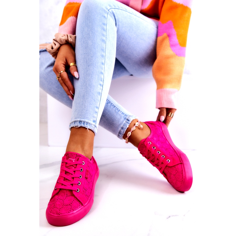 Openwork Sneakers Big Star JJ274060 Pink 2 Openwork Sneakers Big Star JJ274060 Pink 2