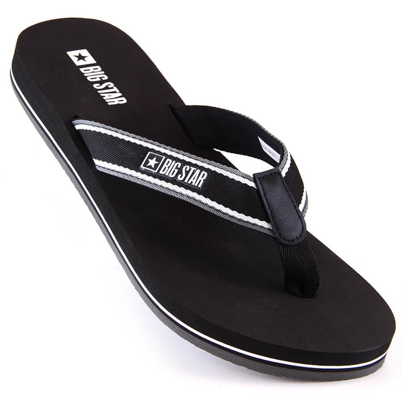 Black flat flip flops Big Star JJ274A377 1
