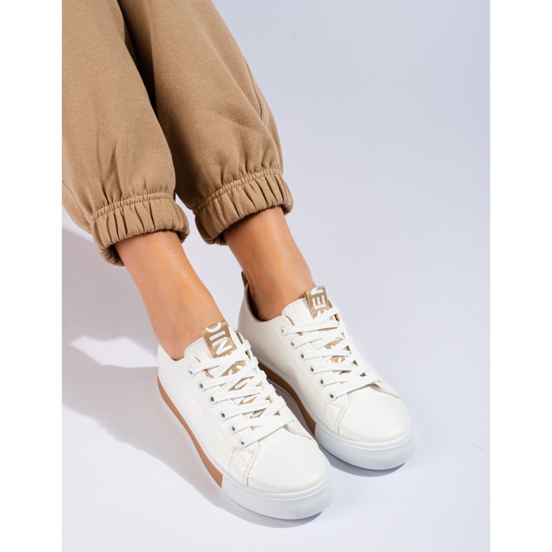 Shelovet white classic sports shoes 1