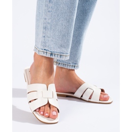 Classic women's slippers white Shelovet 1