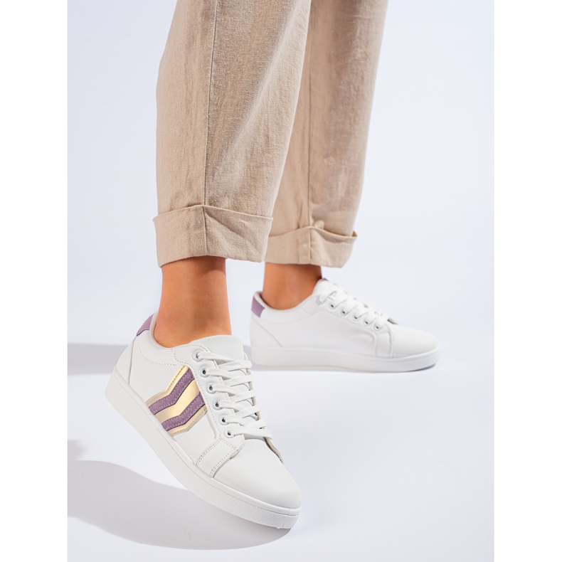 Shelovet white classic sports shoes 1