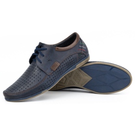 Olivier Men's openwork shoes 563 navy blue 4