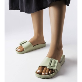 Green rubber sliders with a buckle from Nelm 1