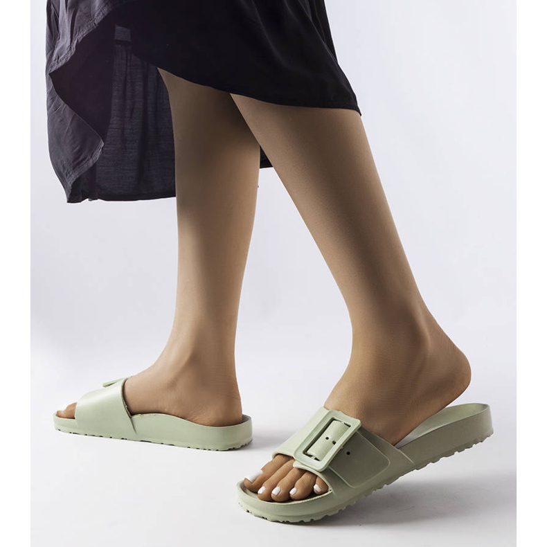 Green rubber sliders with a buckle from Nelm 2