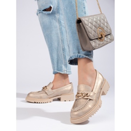 Golden brogues with Shelovet embellishment 1