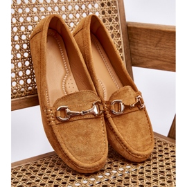 Classic Suede Moccasins With Camel Decoration brown 4