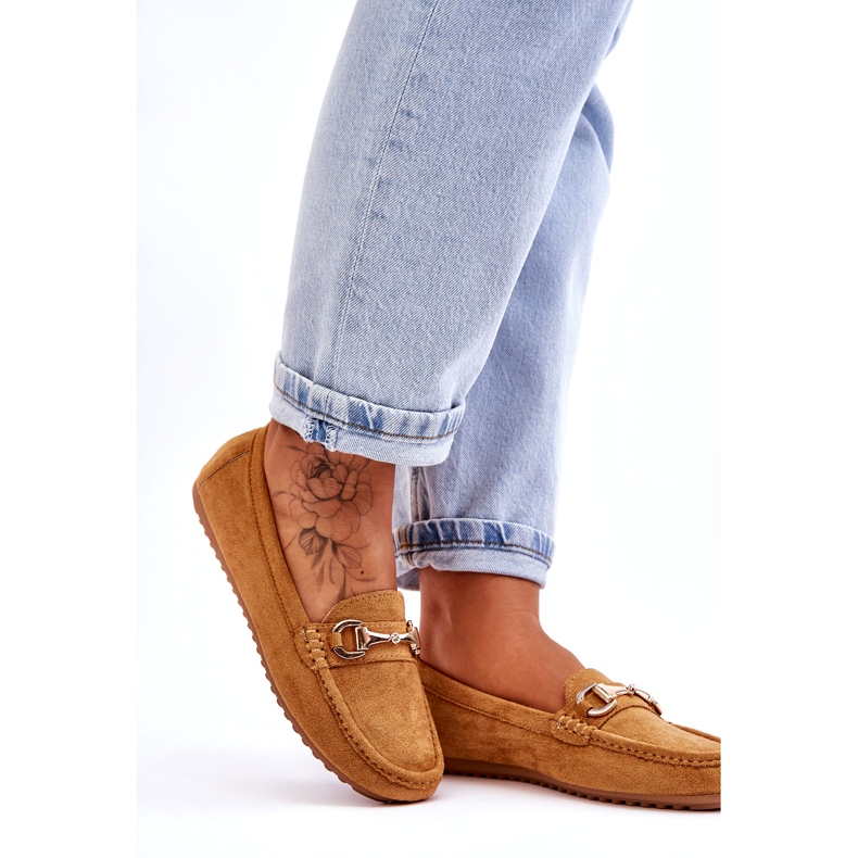 Classic Suede Moccasins With Camel Decoration brown 5