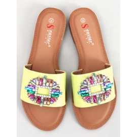 Seastar Lowell Green colored stone slides yellow 1