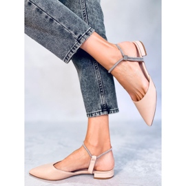 BM Durie Nude open heel ballet flats beige 2