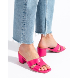 Women's pink Shelovet mules 1