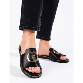 Women's elegant Shelovet black slippers 2 Women's elegant Shelovet black slippers 2