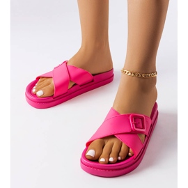 Pink rubber buckle slides from Pauline 1