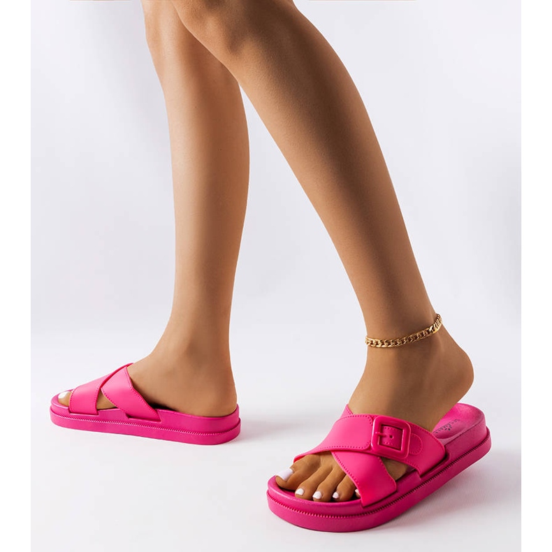 Pink rubber buckle slides from Pauline 2