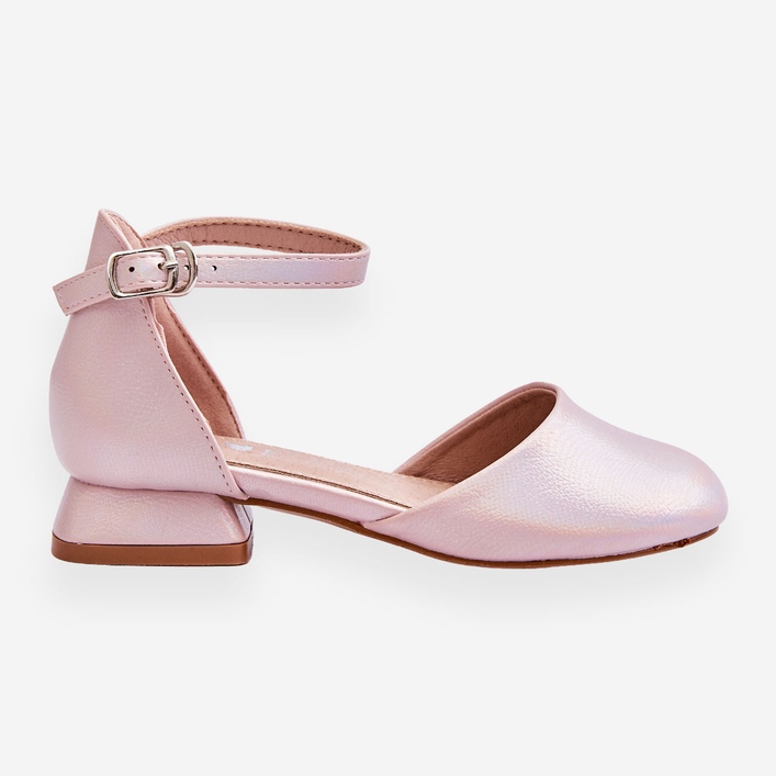 Children's Sandals On A Low Heel Pink Nelly 2