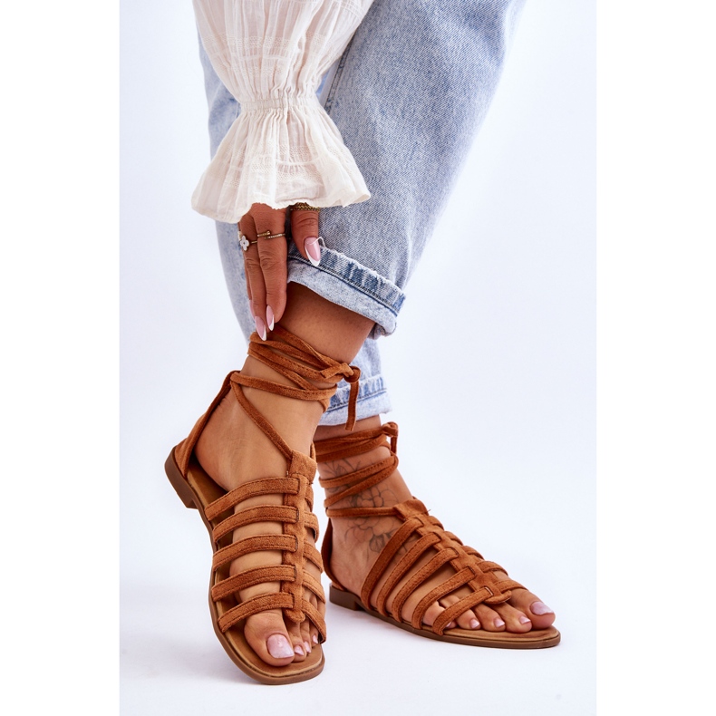 FC3 Camel Semper Women's Roman Suede Sandals brown 2