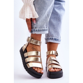 FM1 Sandals On A Massive Platform Golden Lisbon 1