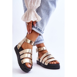 FM1 Sandals On A Massive Platform Golden Lisbon 2